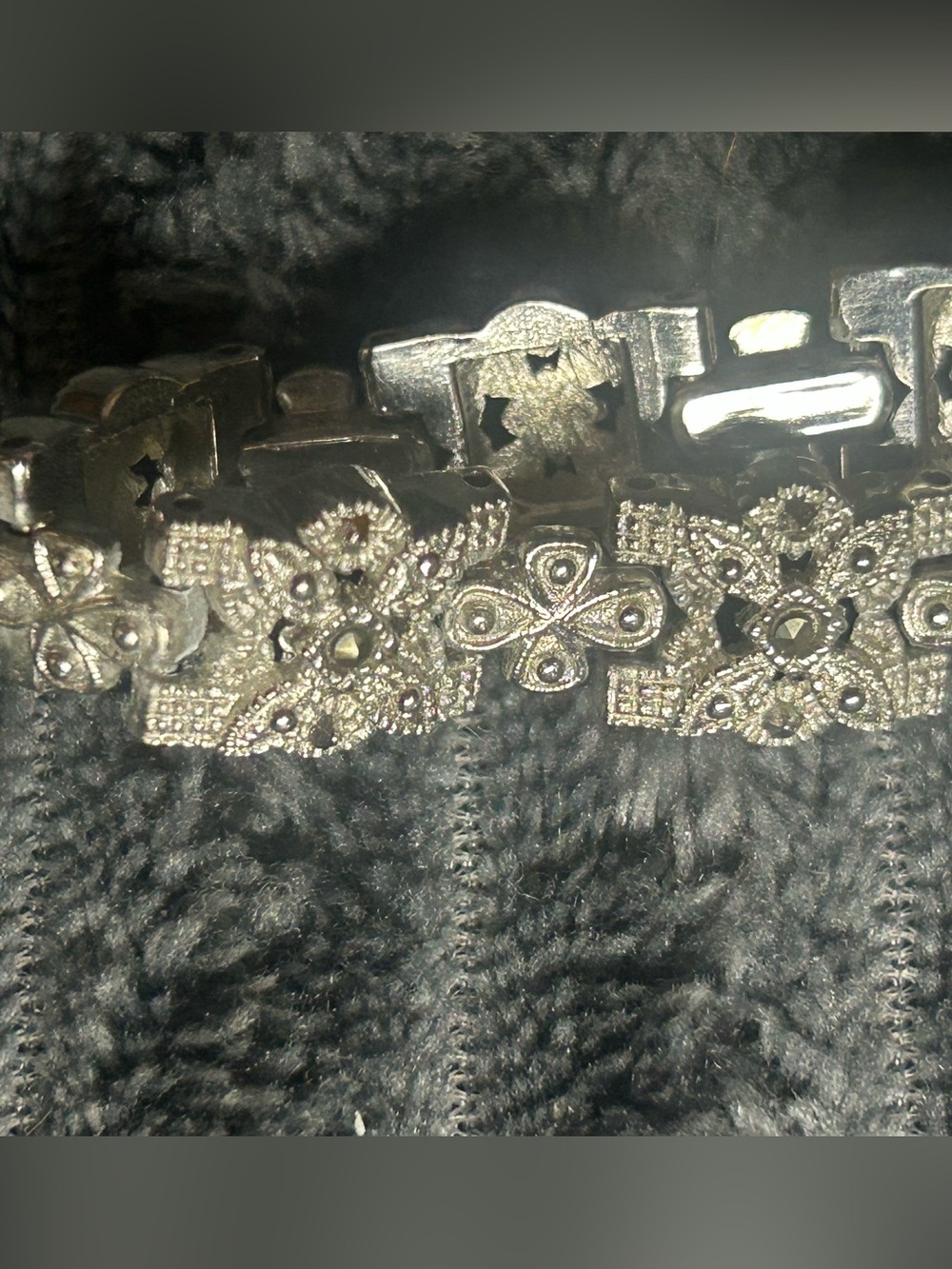 Silver Tone Rhinestone Bracelet - Picture 5 of 6